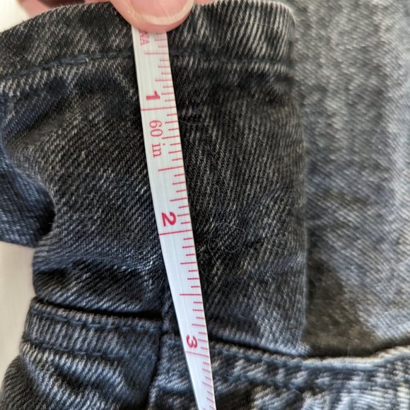 Frank and Oak Stevie High Waisted Black Denim Shorts 3" 25 - Picture 7 of 9